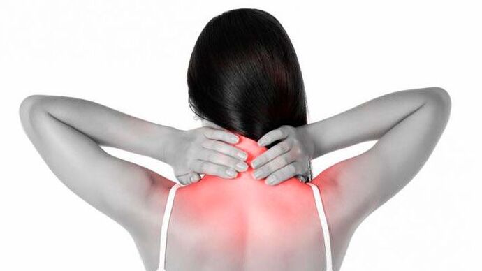 pain in the neck and shoulders with osteochondrosis of the cervix